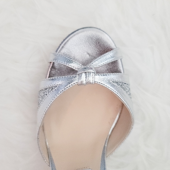 ☆ Sold ☆ Jimmy Choo Glitter Talia 100 // Silver Glitter - Picture 5 of 8